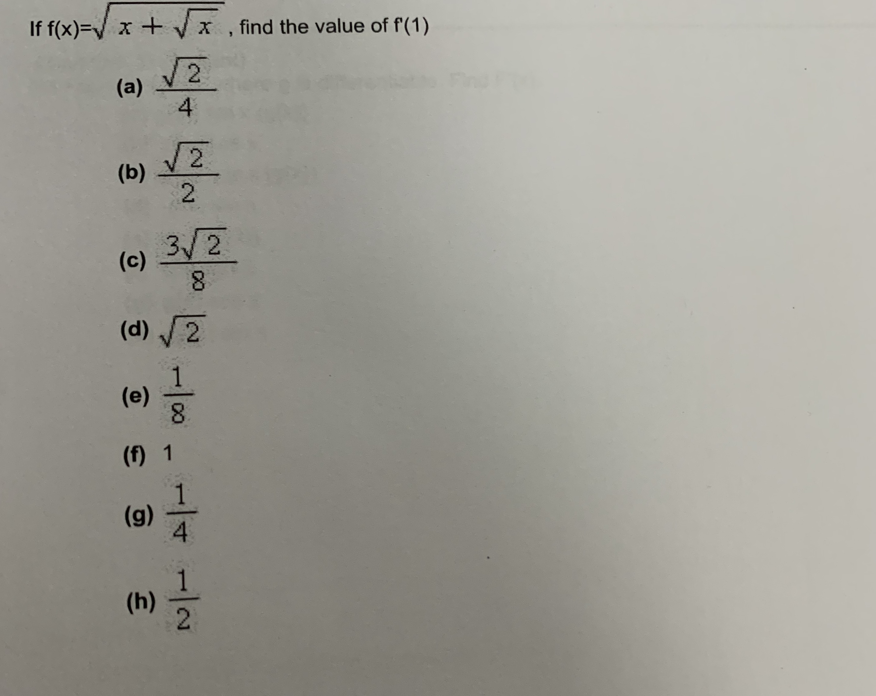 Answered If F X V X Vx Find The Value Of Bartleby