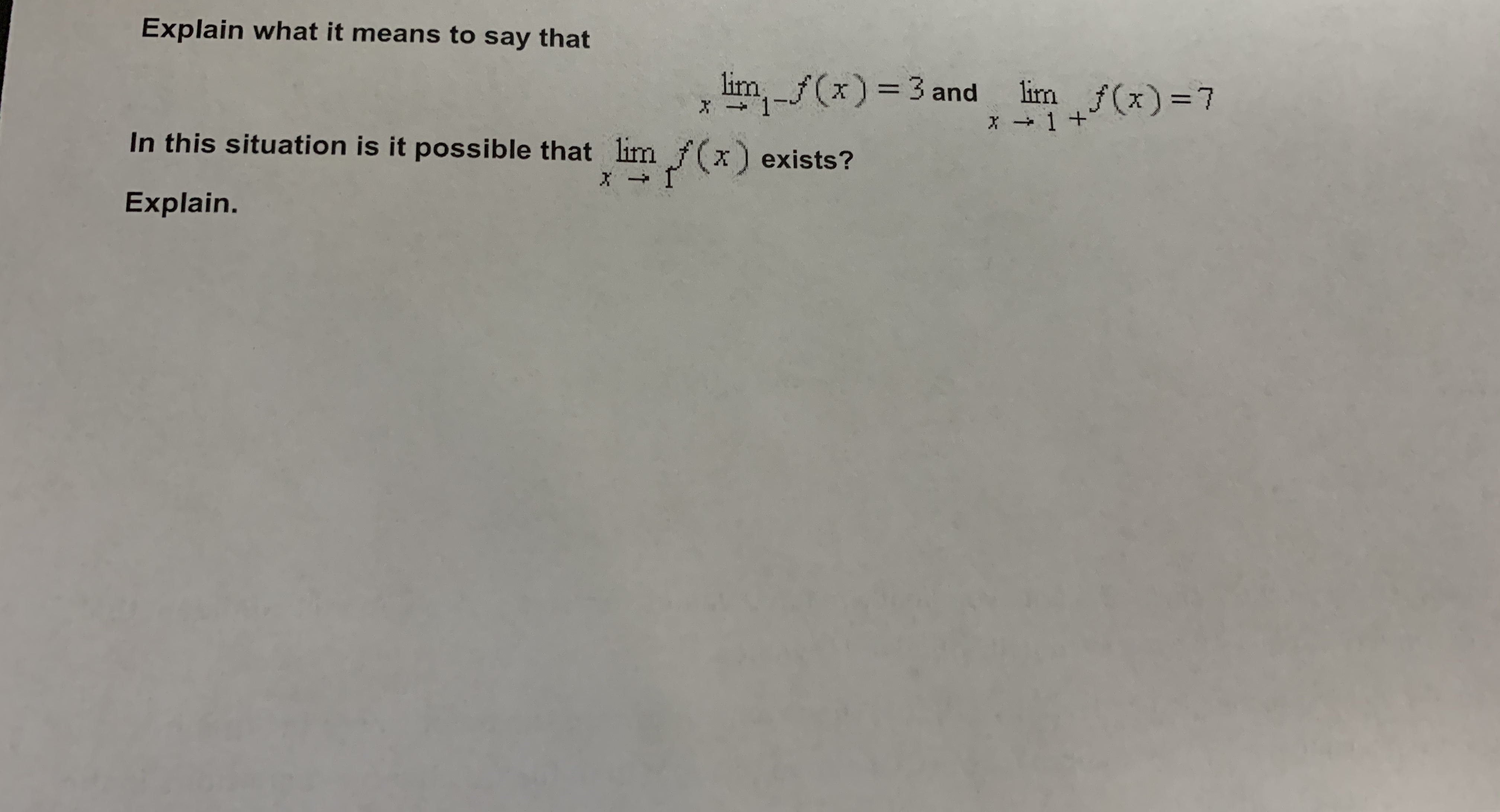 Answered Explain What It Means To Say That Lim Bartleby