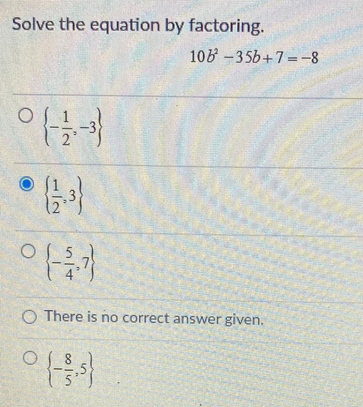 Answered: Solve The Equation By Factoring.… | Bartleby