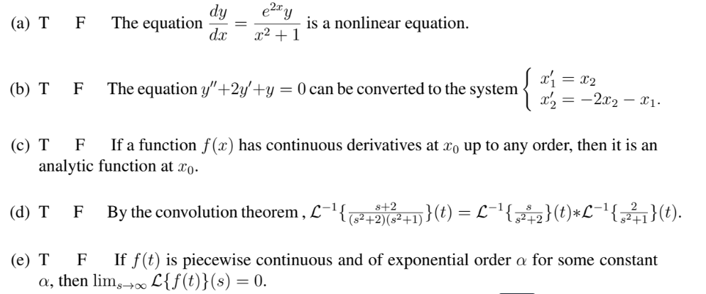 Answered E2 Y Dy The Equation Dx A T F Is A Bartleby