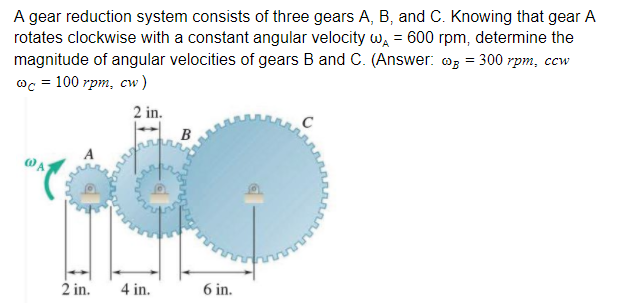 Answered: A gear reduction system consists of… | bartleby