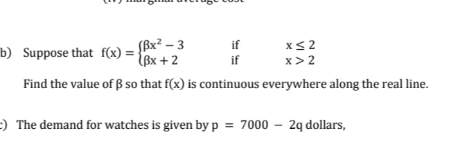 Answered B Suppose That F X Bx 2 Sbx 3 Bartleby