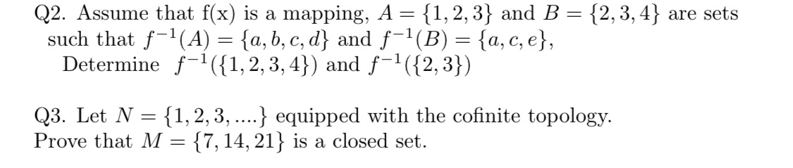 Answered Q2 Assume That F X Is A Mapping A Bartleby