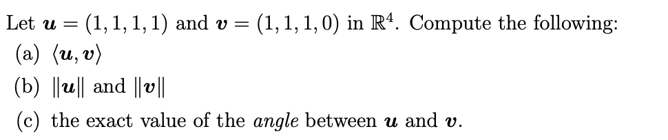 Answered 1 1 1 1 And V 1 1 1 0 In Rª Bartleby