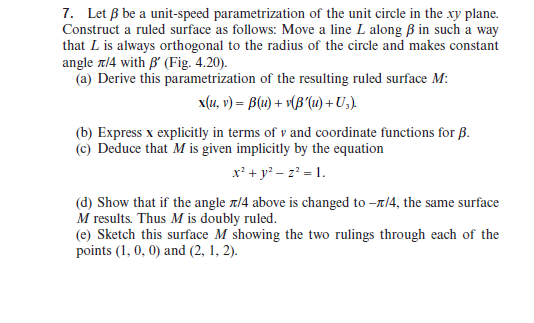Answered Let B Be A Unit Speed Parametrization Bartleby