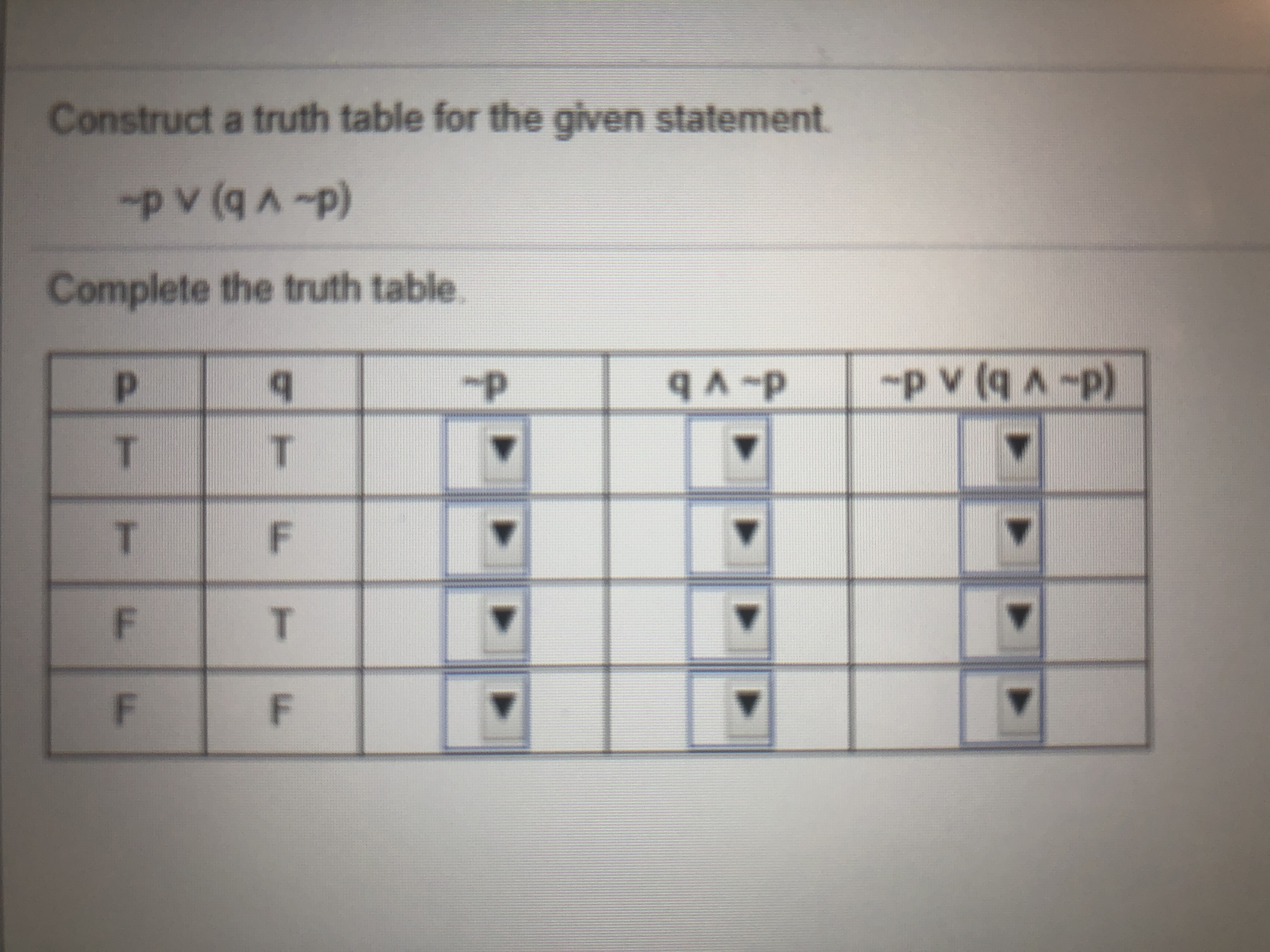 truth table calculator with steps