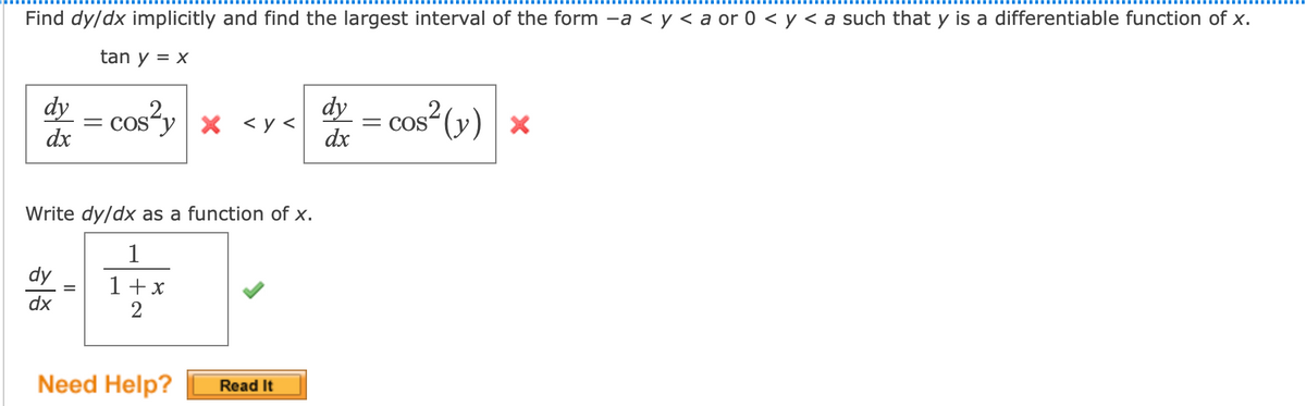 Answered Find Dy Dx Implicitly And Find The Bartleby