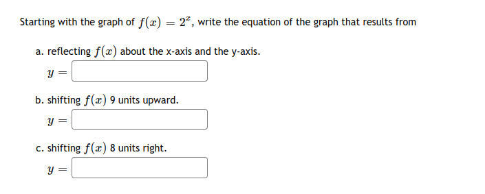 Answered Starting With The Graph Of F Ae 2 Bartleby