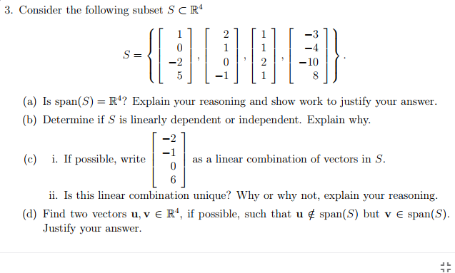 Answered 3 Consider The Following Subset Scr S Bartleby