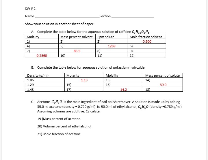 Answered Section Name Show Your Solution In Bartleby