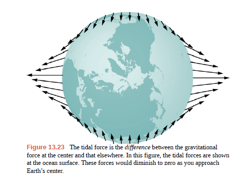 Answered: Figure 13.23 The Tidal Force Is The… | Bartleby