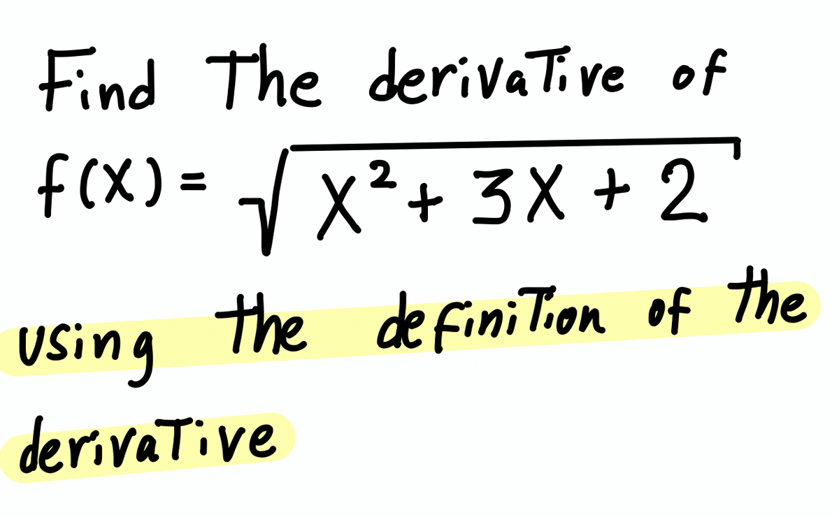 Ways To Find Derivative