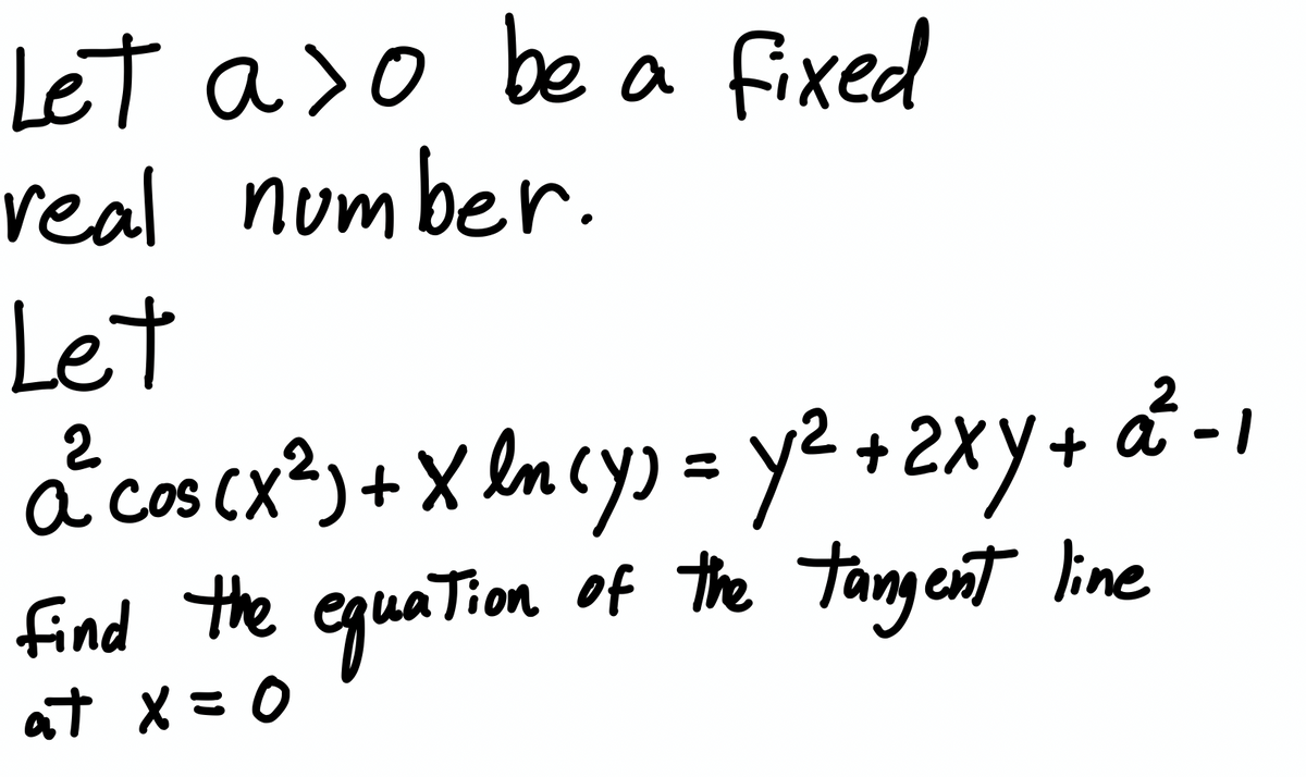 Answered Let A O Be A Fixed Real Number Let Bartleby