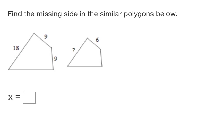 Answered: Find The Missing Side In The Similar… | Bartleby