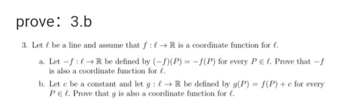 Answered Prove 3 B 3 Let Be A Line And Bartleby