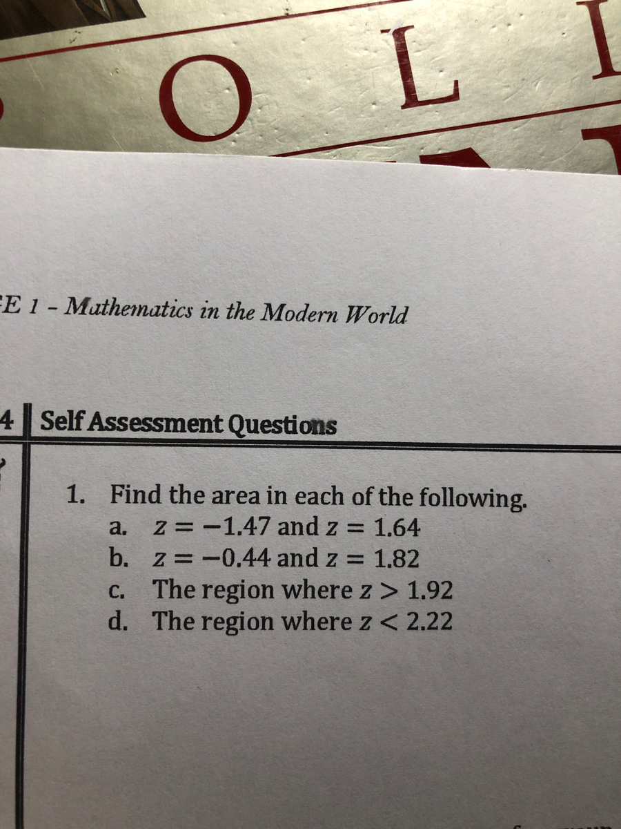 Answered 1 Find The Area In Each Of The Bartleby