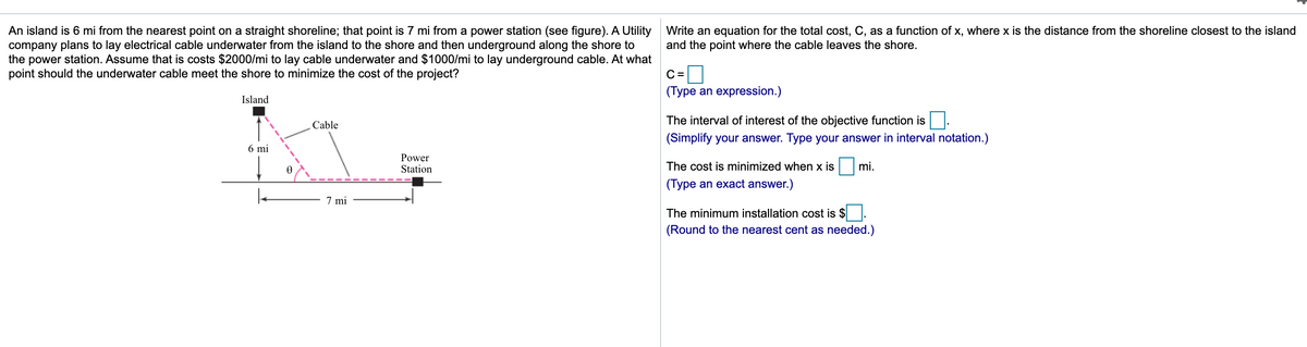 Answered: An island is 6 mi from the nearest… | bartleby