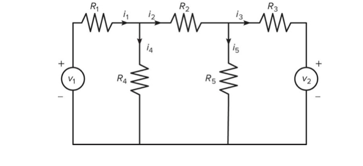 Answered: R3 R2 i2 i3 R1 is R5 RA V1 | bartleby