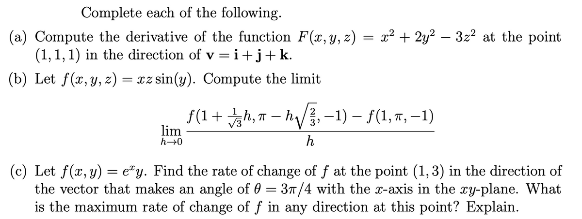 Answered A Compute The Derivative Of The Bartleby