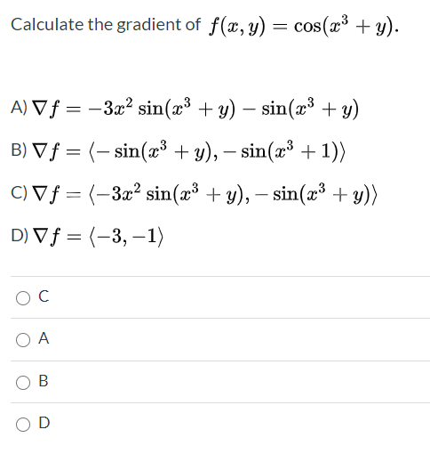 Answered Calculate The Gradient Of F X Y Bartleby