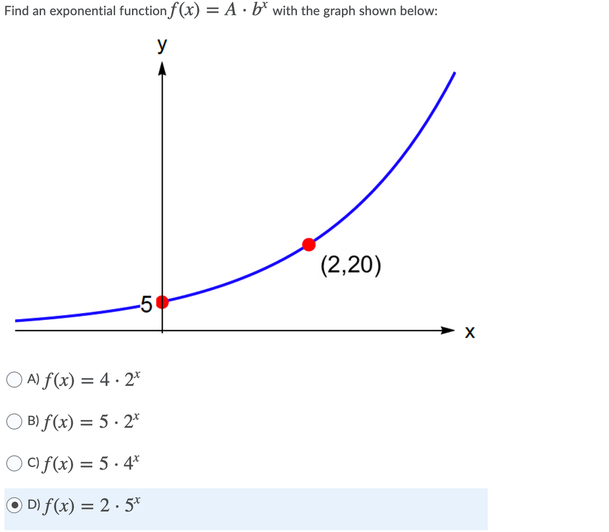 Answered Find An Exponential Function F X A Bartleby