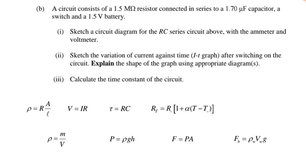 Answered B A Circuit Consists Of A 1 5 Mq Bartleby