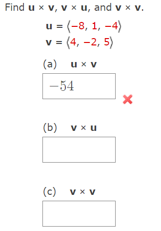 Answered Find U X V V X U And V V U 8 Bartleby