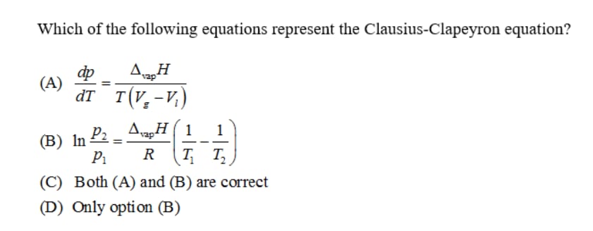 Answered Which Of The Following Equations Bartleby