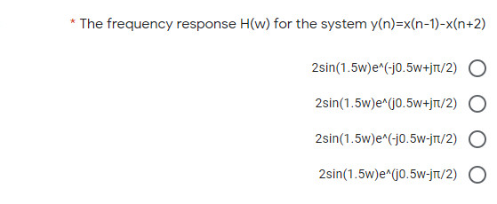 Answered The Frequency Response H W For The Bartleby