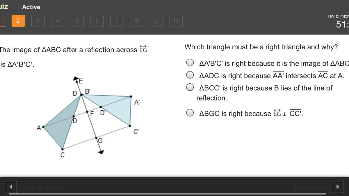 Answered The Image Of bc After A Reflection Bartleby