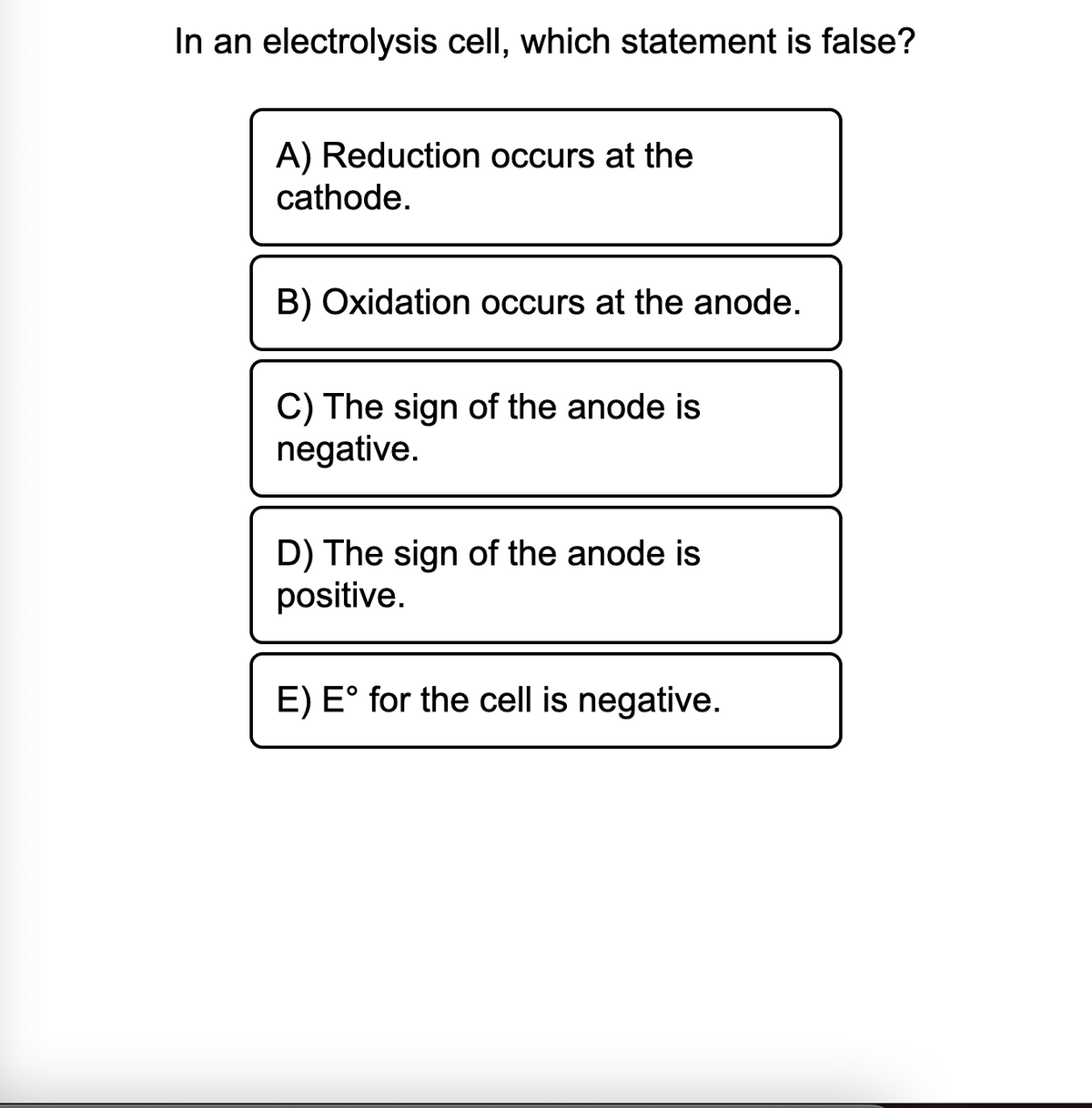 Answered In An Electrolysis Cell Which Bartleby