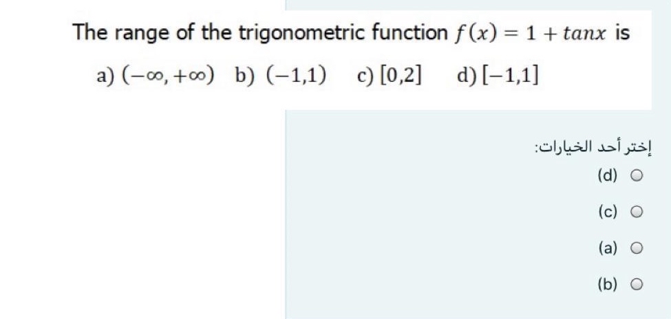 Answered The Range Of The Trigonometric Function Bartleby