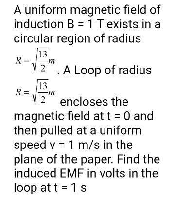 Answered: A uniform magnetic field of induction B… | bartleby