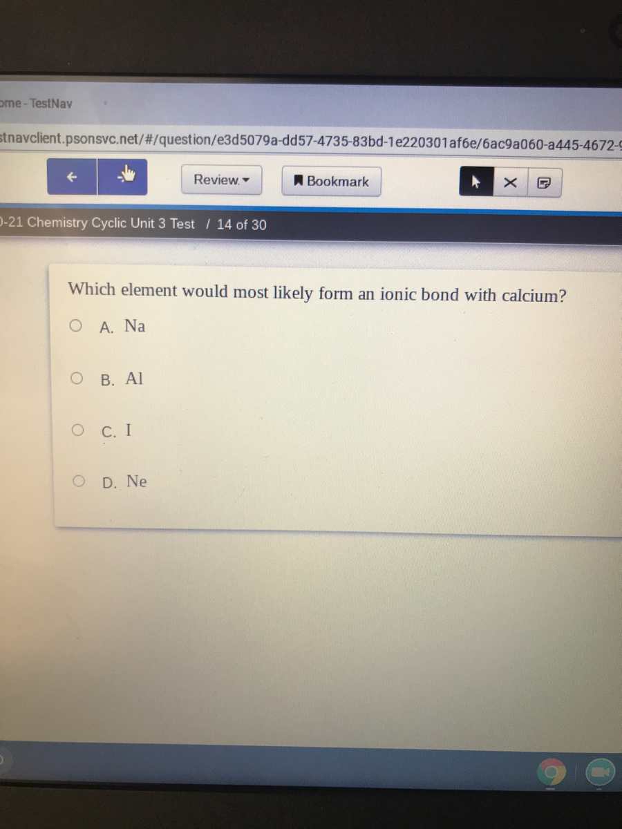 Answered: Which element would most likely form an… | bartleby