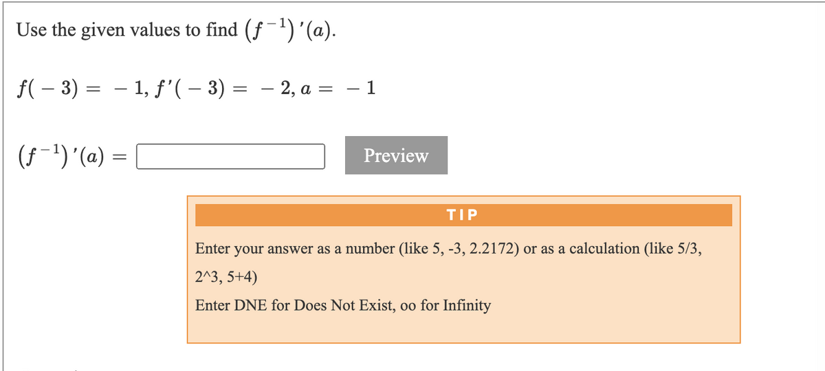 Answered Use The Given Values To Find F 1 A … Bartleby