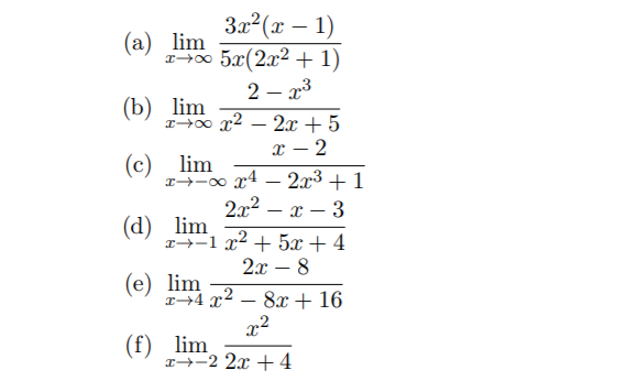 Answered 3x2 X 1 A Lim 1 5x 2x2 1 2 Bartleby