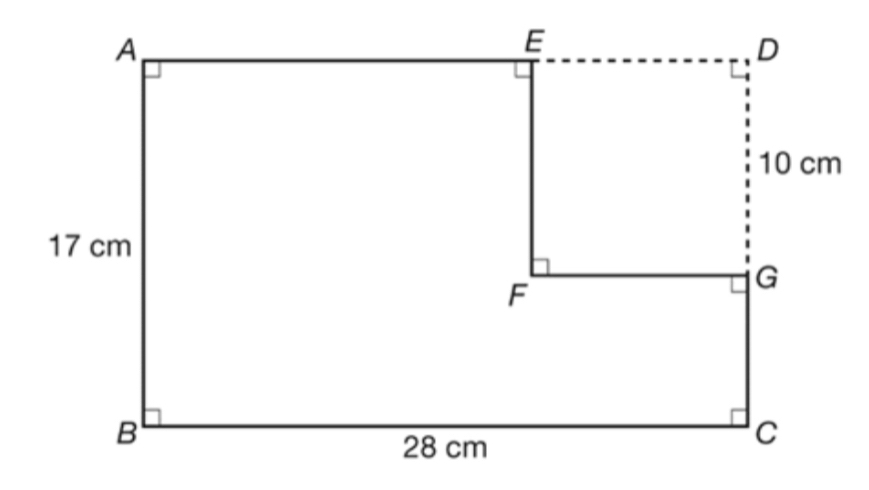 Answered: In Figure 2, the square DEFG is cut… | bartleby