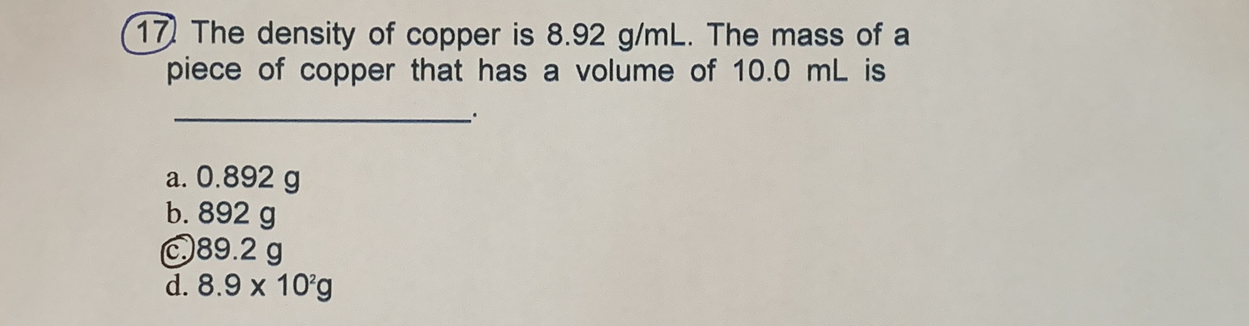 answered-17-the-density-of-copper-is-8-92-g-ml-bartleby