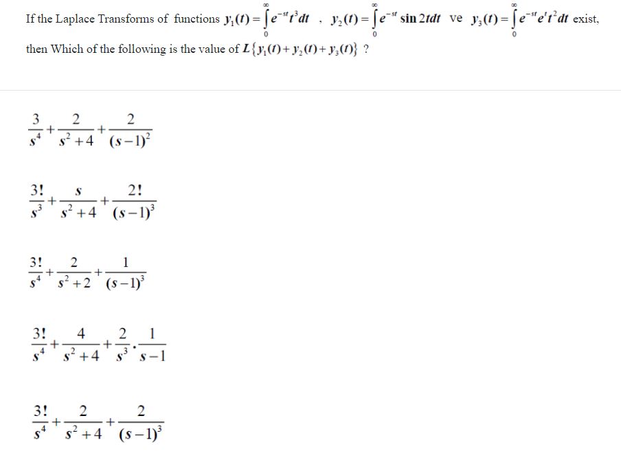 Answered If The Laplace Transforms Of Functions Bartleby
