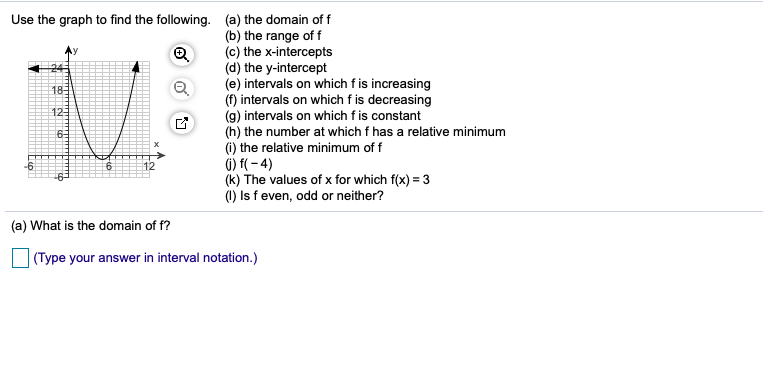 Answered Use The Graph To Find The Following Bartleby
