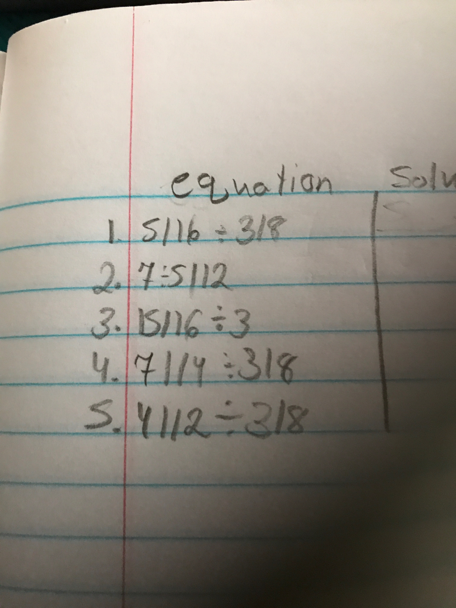 Answered: 5/16 divided by 3/8 | bartleby