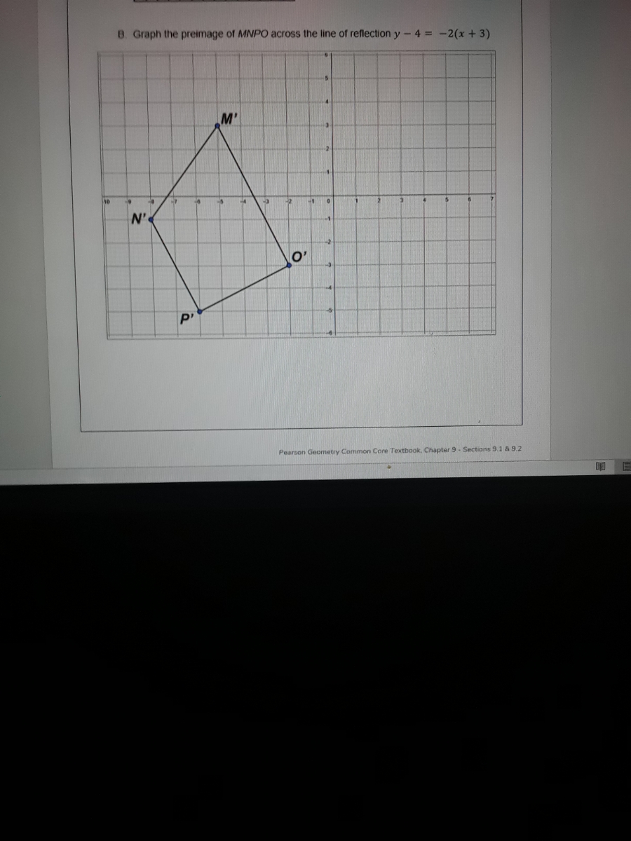 Answered B Graph The Preimage Of Mnpo Across Bartleby