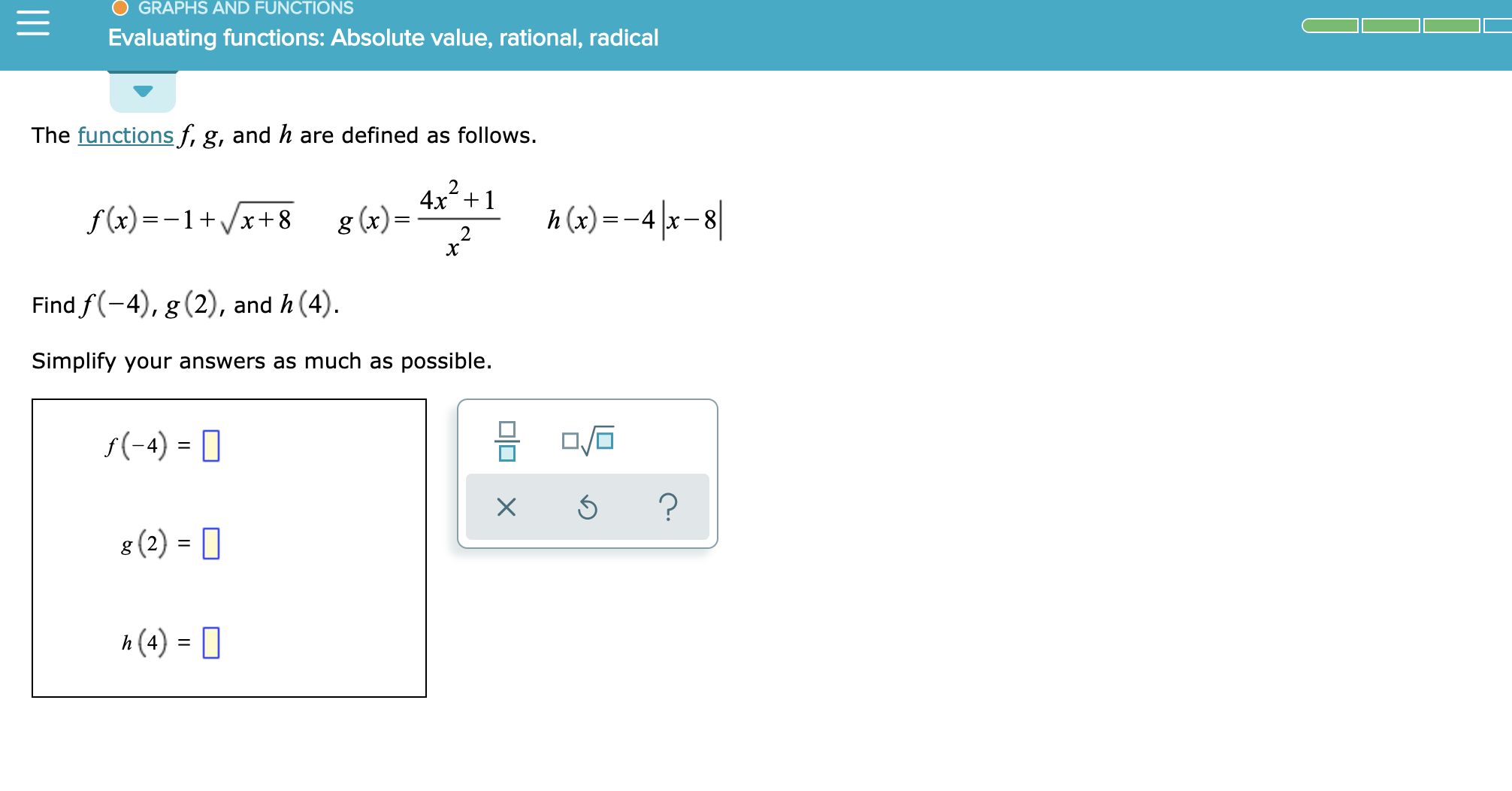 Answered Graphs And Functions Evaluating Bartleby