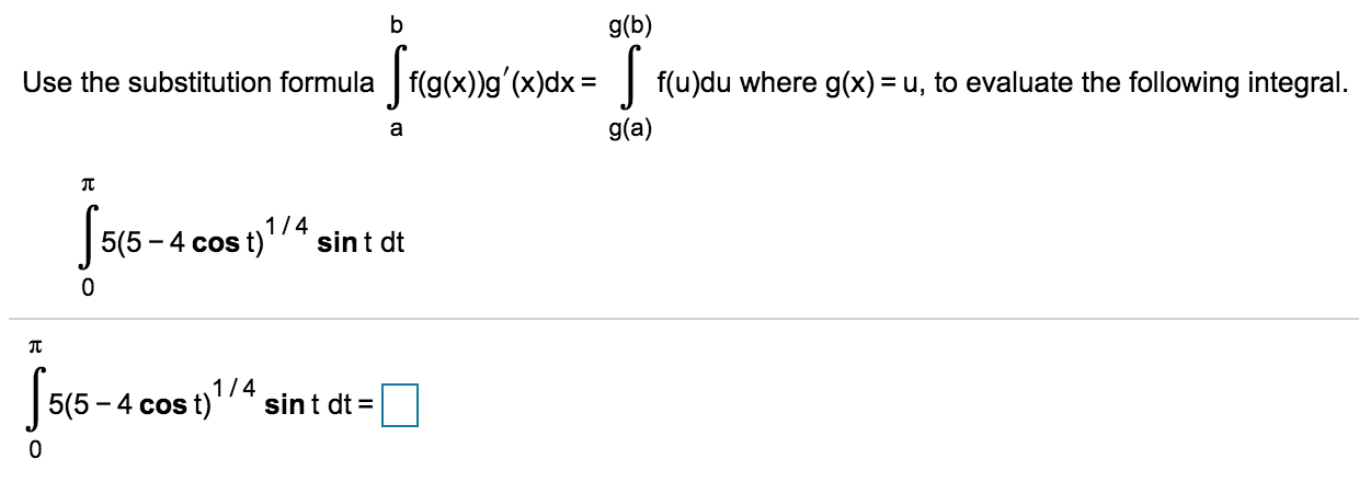 Answered G B Use The Substitution Formula Bartleby