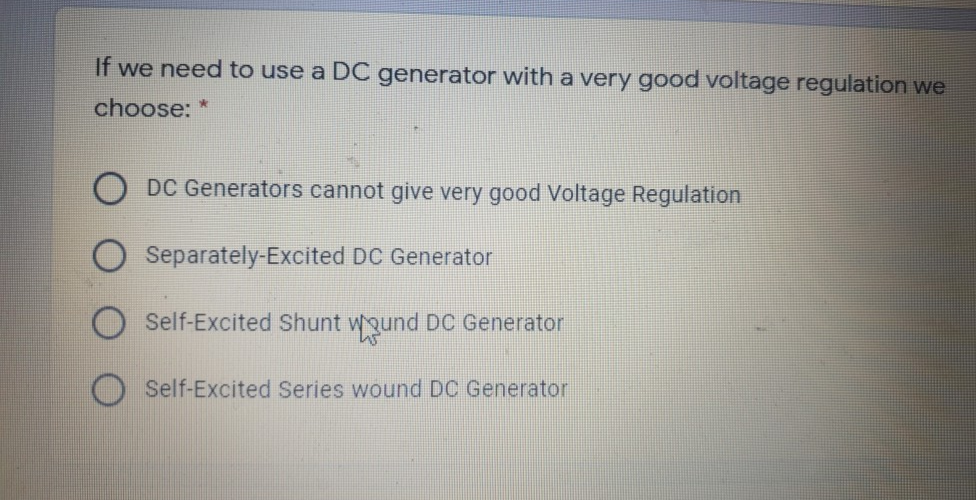 voltage regulation of dc generator