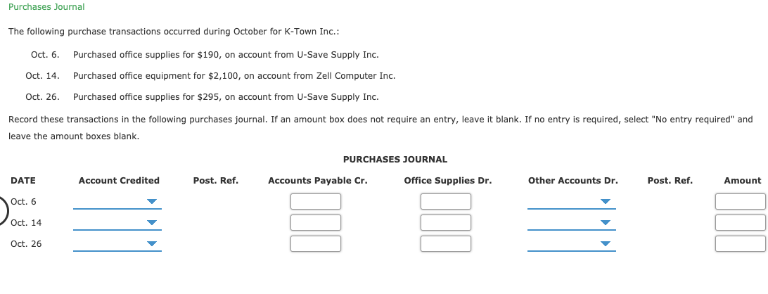 Answered: Purchases Journal The following… | bartleby