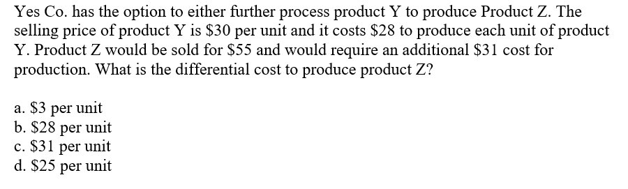 Answered Yes Co Has The Option To Either Bartleby