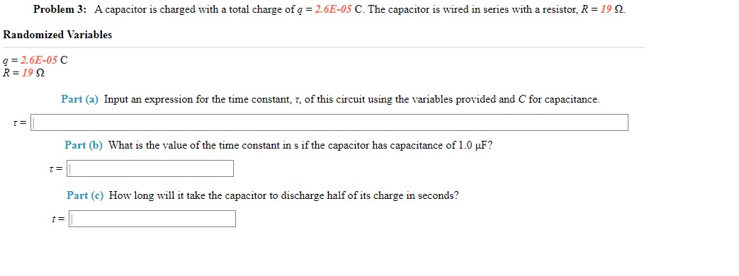 Answered Problem 3 A Capacitor Is Charged With Bartleby