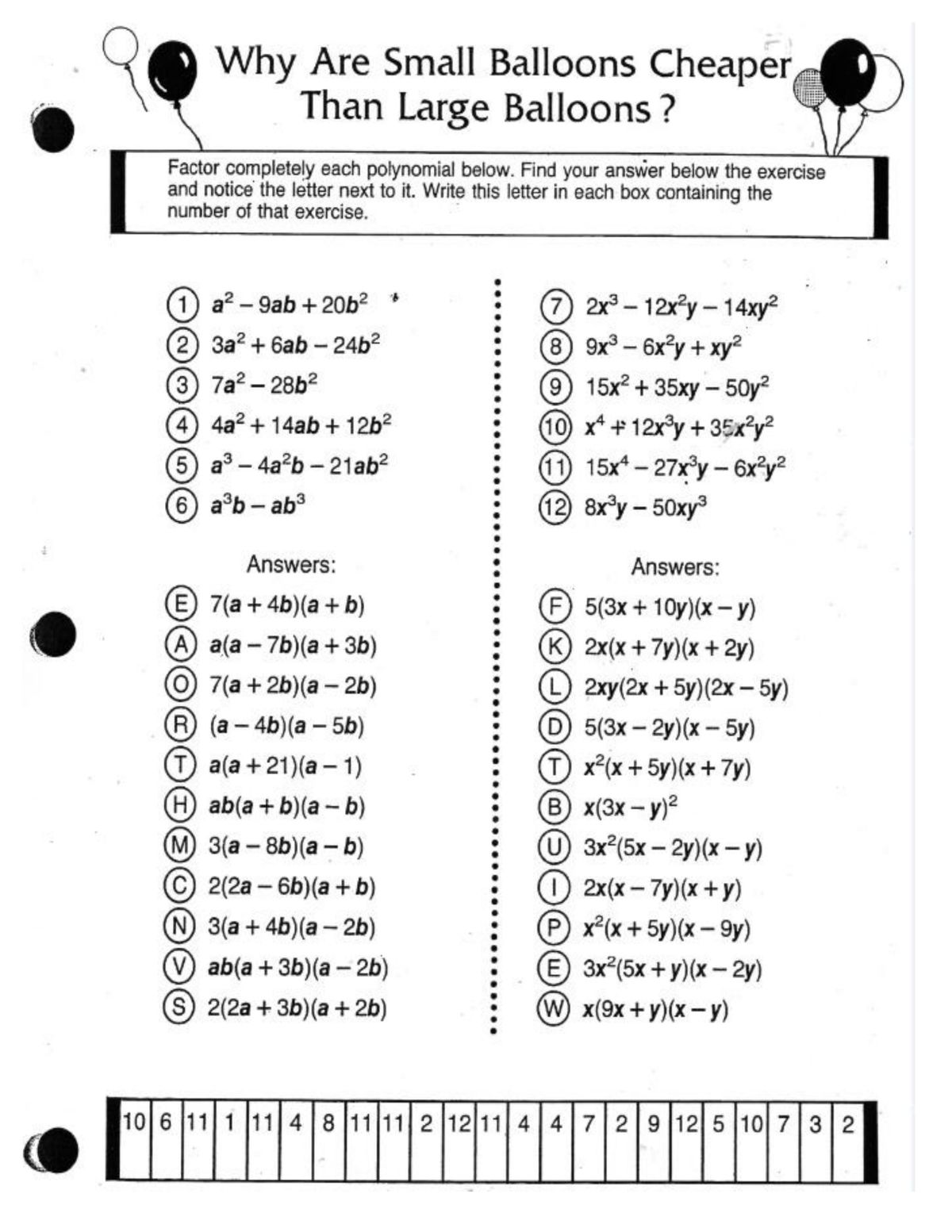 Answered 1 9ab b 2 3a2 6ab 24b 3 Bartleby