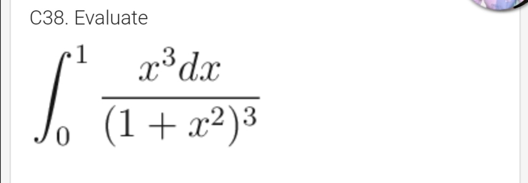 Answered C38 Evaluate 1 X Dx Jo 1 X Bartleby